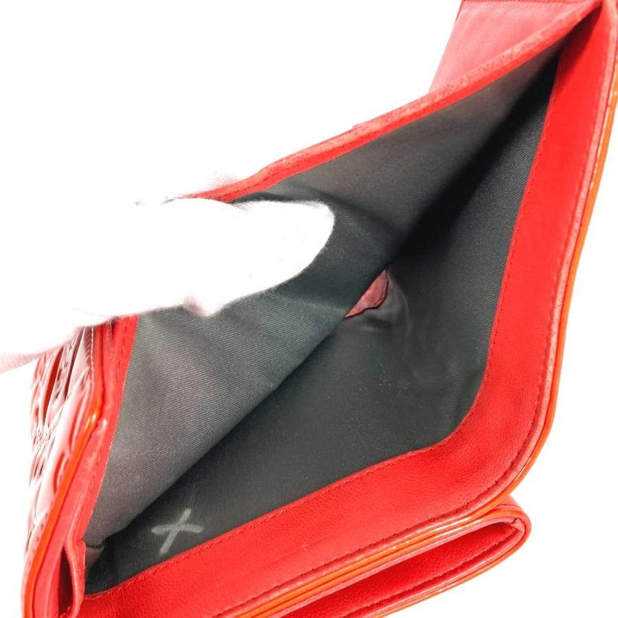 CHANEL シャネル アイコン 財布 コンパクトウォレット NO5 ロゴ リボン 3つ折り財布 レッド系 ユニセックス【中古】 | CHANEL | 08