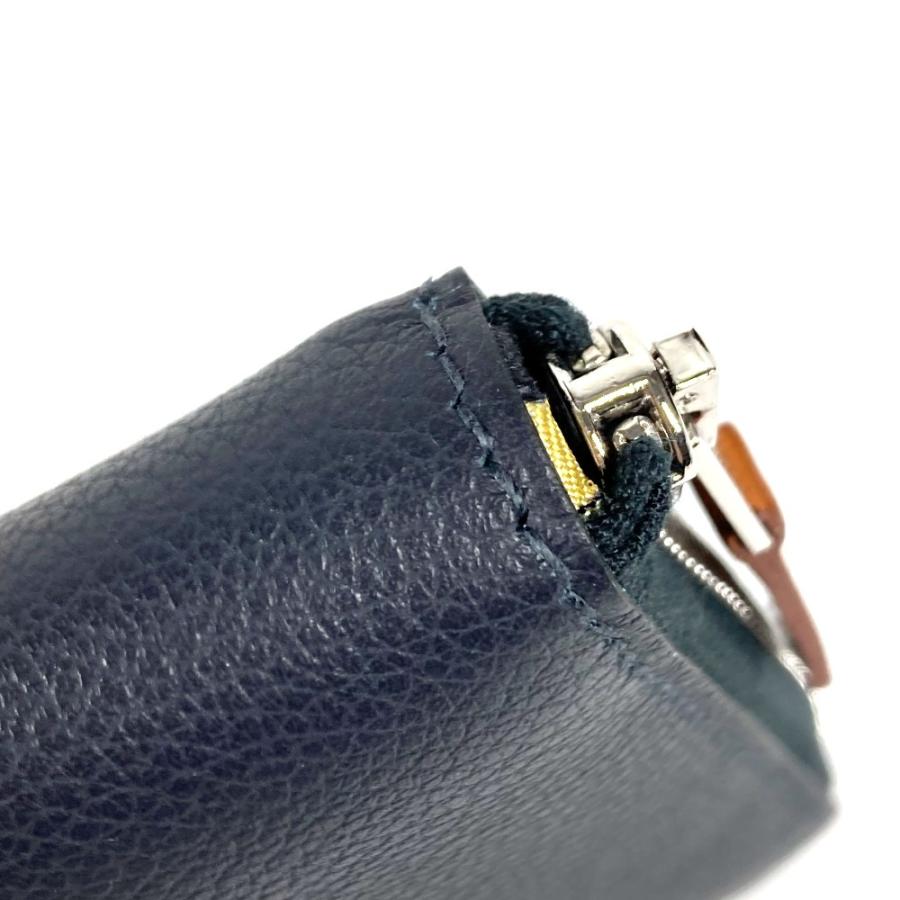 新品同様 HERMES エルメス アザップシルクインコンパクト カードケース コインケース 名刺入れ パスケース 2つ折り財布 ネイビー【中古】 | HERMES | 07