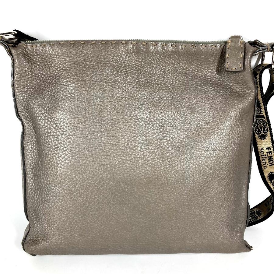 FENDI フェンディ 8BT109 セレリア ロゴ カバン 斜め掛け ショルダーバッグ シルバーグレー系 ユニセックス【中古】 | FENDI | 01