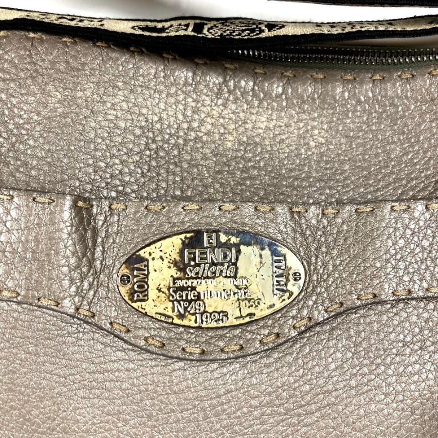 FENDI フェンディ 8BT109 セレリア ロゴ カバン 斜め掛け ショルダーバッグ シルバーグレー系 ユニセックス【中古】 | FENDI | 02