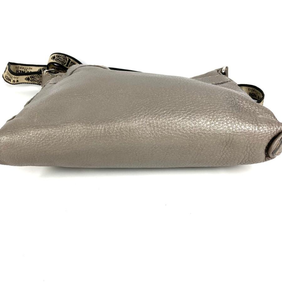 FENDI フェンディ 8BT109 セレリア ロゴ カバン 斜め掛け ショルダーバッグ シルバーグレー系 ユニセックス【中古】 | FENDI | 05