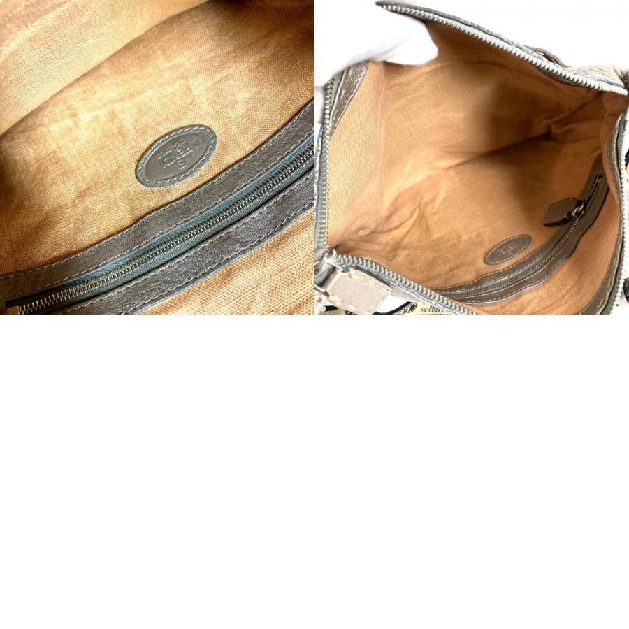 FENDI フェンディ 8BT109 セレリア ロゴ カバン 斜め掛け ショルダーバッグ シルバーグレー系 ユニセックス【中古】 | FENDI | 09