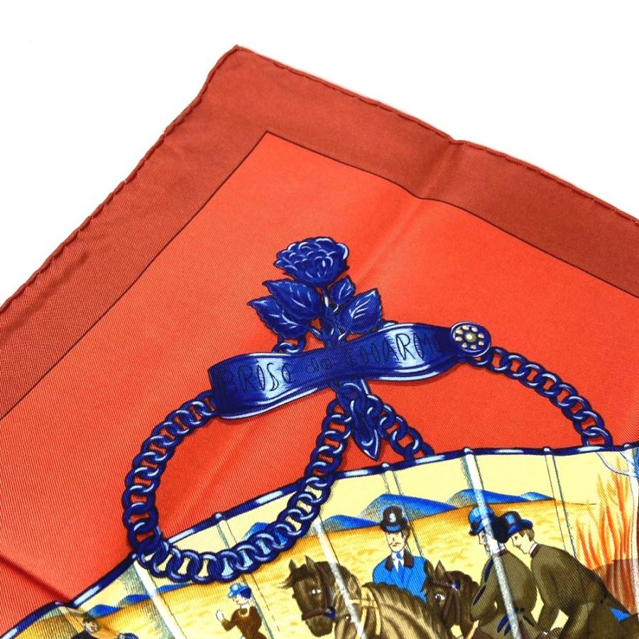 美品 HERMES エルメス BRISE DE CHARME 魅惑のそよ風 カレ90 カレ 90 扇 和柄 扇子 スカーフ マルチカラー レディース【中古】 | HERMES | 02