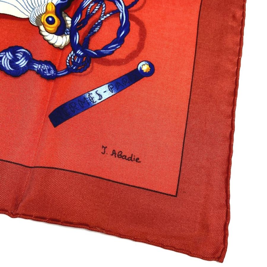 美品 HERMES エルメス BRISE DE CHARME 魅惑のそよ風 カレ90 カレ 90 扇 和柄 扇子 スカーフ マルチカラー レディース【中古】 | HERMES | 03