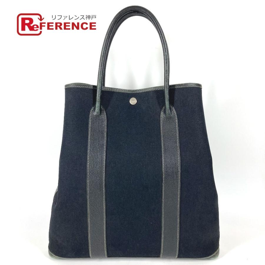 HERMES エルメス ガーデンファイルMM ガーデンファイル MM カバン トートバッグ 肩掛け ショルダーバッグ ブラック ユニセックス【中古】 | HERMES