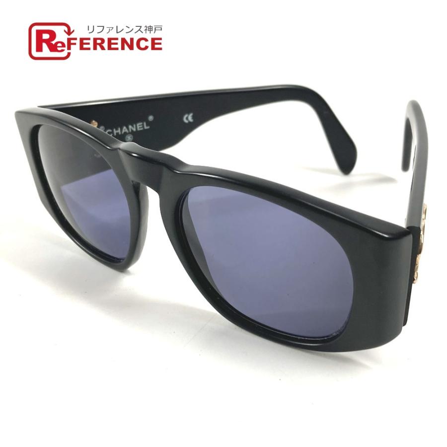 CHANEL シャネル 01451  CC ココマーク ロゴ スモーク めがね メガネ アイウェア 眼鏡 ヴィンテージ サングラス ブラック【中古】 | CHANEL