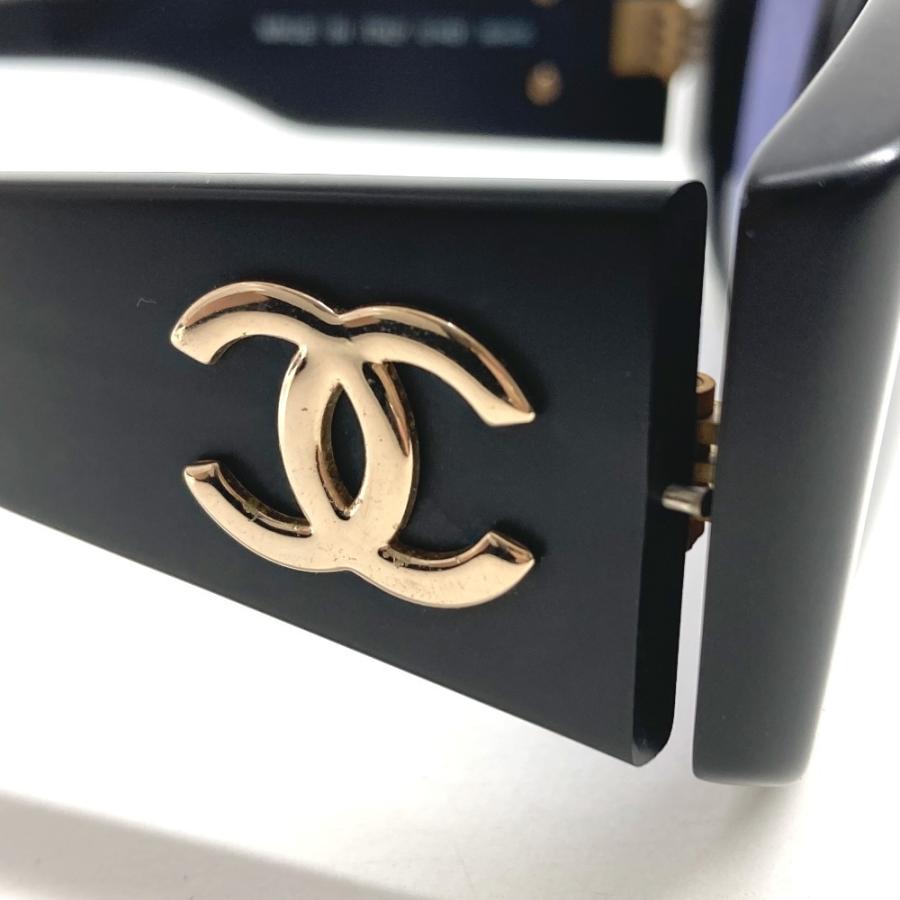 CHANEL シャネル 01451  CC ココマーク ロゴ スモーク めがね メガネ アイウェア 眼鏡 ヴィンテージ サングラス ブラック【中古】 | CHANEL | 06