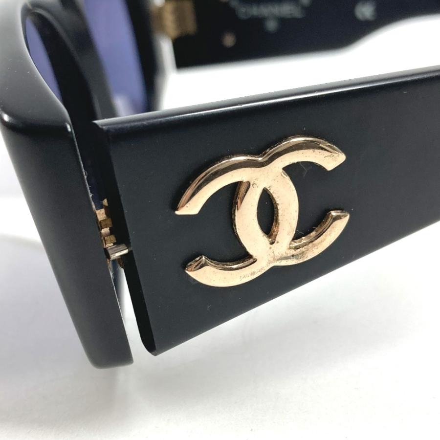CHANEL シャネル 01451  CC ココマーク ロゴ スモーク めがね メガネ アイウェア 眼鏡 ヴィンテージ サングラス ブラック【中古】 | CHANEL | 07