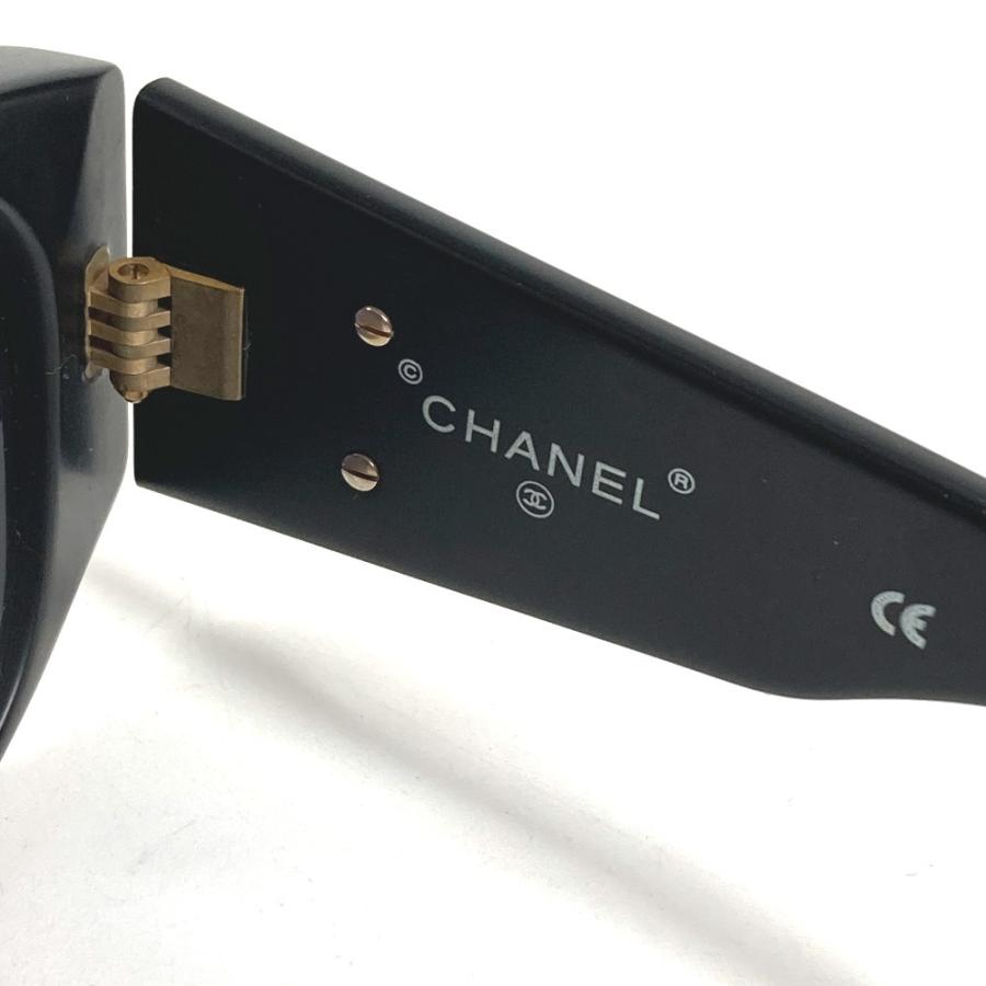 CHANEL シャネル 01451  CC ココマーク ロゴ スモーク めがね メガネ アイウェア 眼鏡 ヴィンテージ サングラス ブラック【中古】 | CHANEL | 08