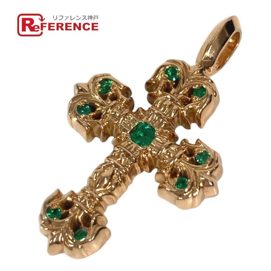 CHROME HEARTS クロムハーツ CHARM FILIGREE TINY P EMRLD タイニーフィリグリー エメラルド ペンダントトップ ゴールド 22K【中古】 | 