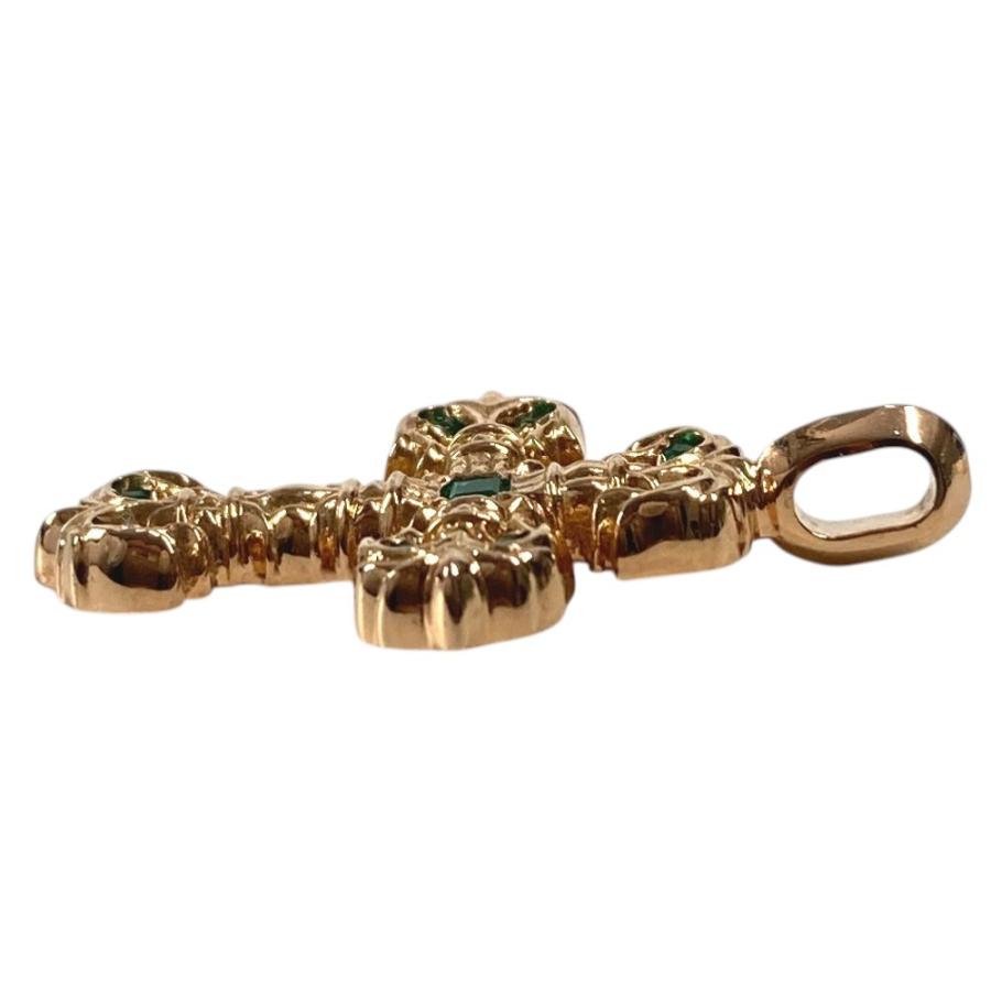 CHROME HEARTS クロムハーツ CHARM FILIGREE TINY P EMRLD タイニーフィリグリー エメラルド ペンダントトップ ゴールド 22K【中古】 |  | 02