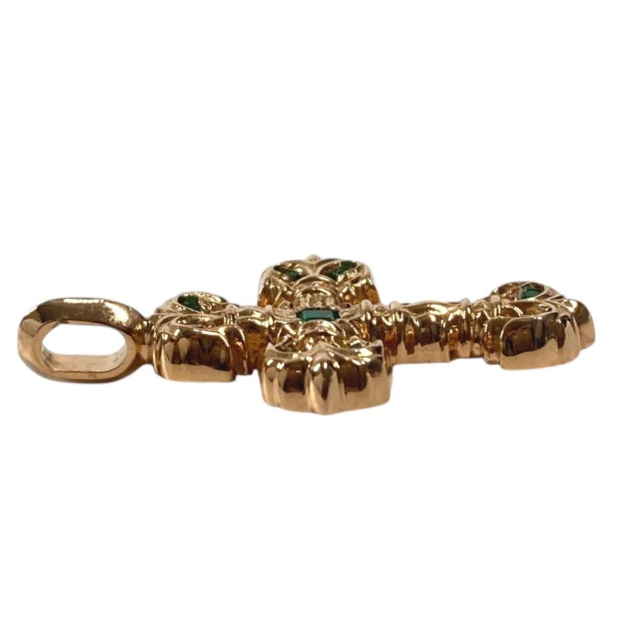 CHROME HEARTS クロムハーツ CHARM FILIGREE TINY P EMRLD タイニーフィリグリー エメラルド ペンダントトップ ゴールド 22K【中古】 |  | 03
