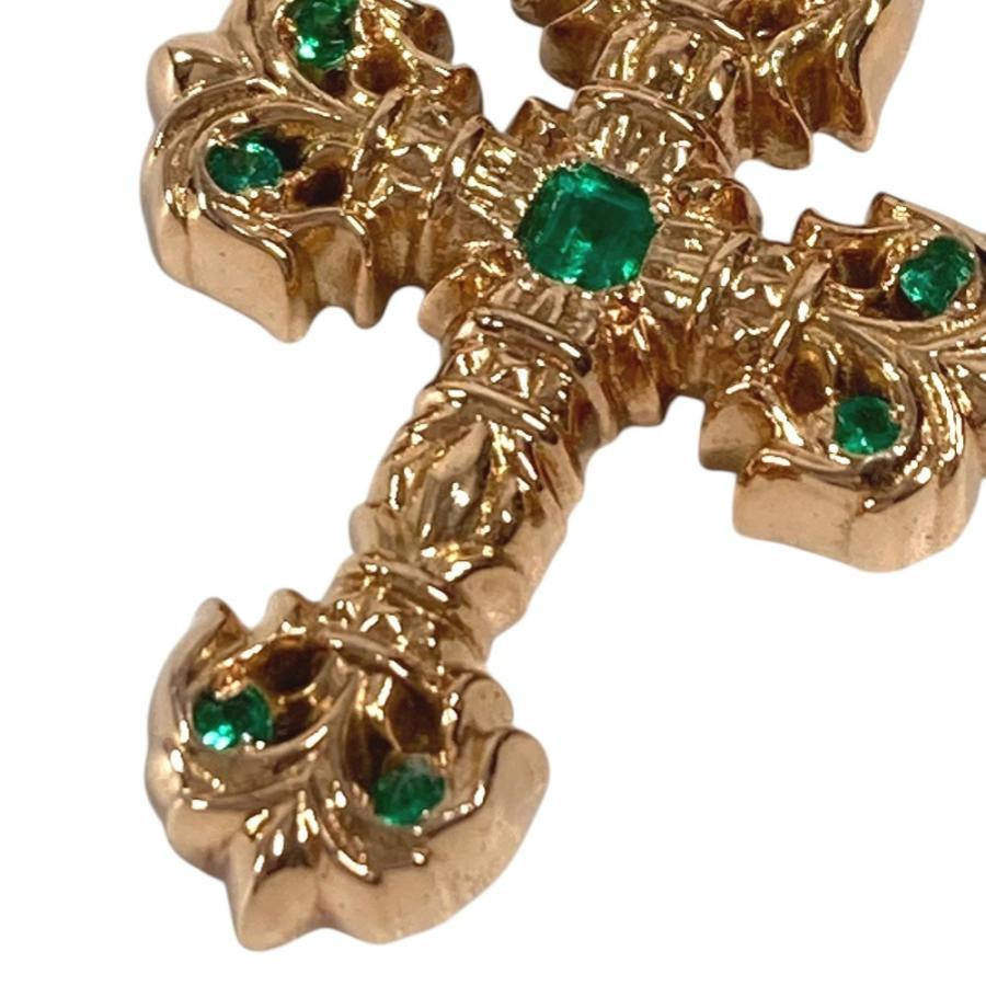 CHROME HEARTS クロムハーツ CHARM FILIGREE TINY P EMRLD タイニーフィリグリー エメラルド ペンダントトップ ゴールド 22K【中古】 |  | 07