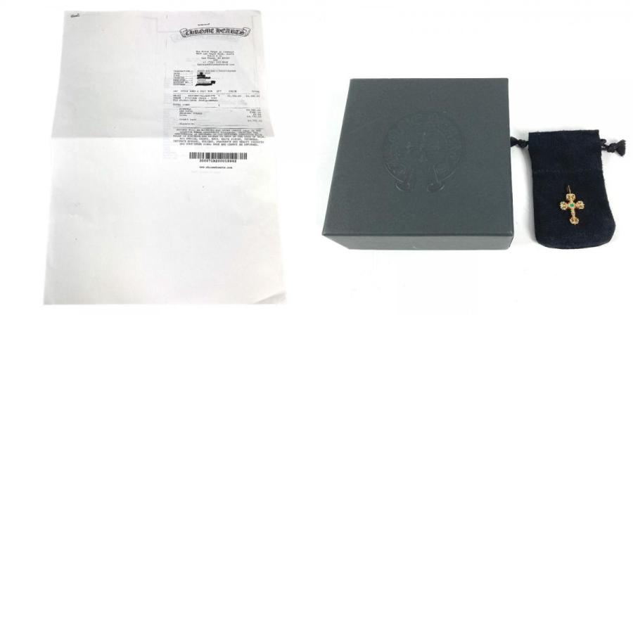 CHROME HEARTS クロムハーツ CHARM FILIGREE TINY P EMRLD タイニーフィリグリー エメラルド ペンダントトップ ゴールド 22K【中古】 |  | 09