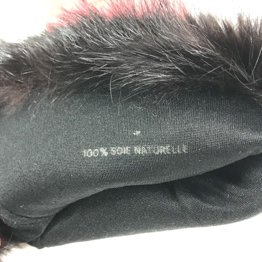 HERMES エルメス ファー アパレル セリエボタン 服飾小物 手袋 レッド レディース【中古】 | HERMES | 03