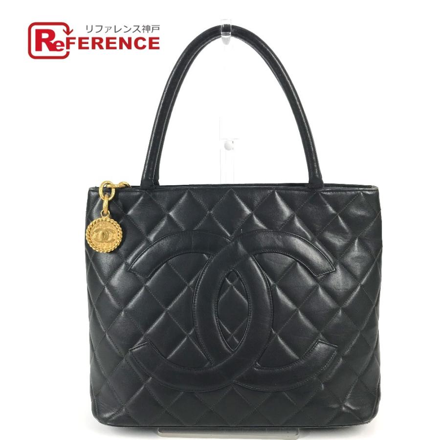 CHANEL シャネル  A01804  復刻トート ハンドバック カバン　CC ココマーク ロゴ トートバッグ ブラック レディース【中古】 | CHANEL