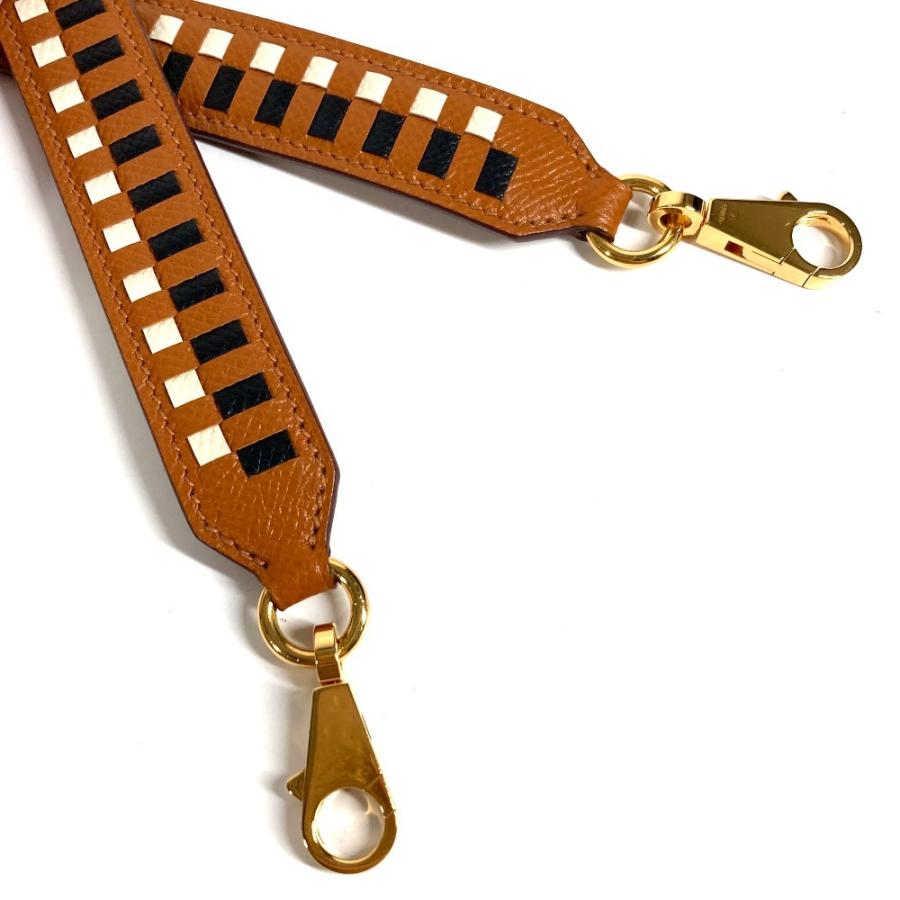 美品 HERMES エルメス バンドリエールトレサージュ バンドリエール トレサージュ アクセサリー ショルダーストラップ ゴールド 【中古】 | HERMES | 02