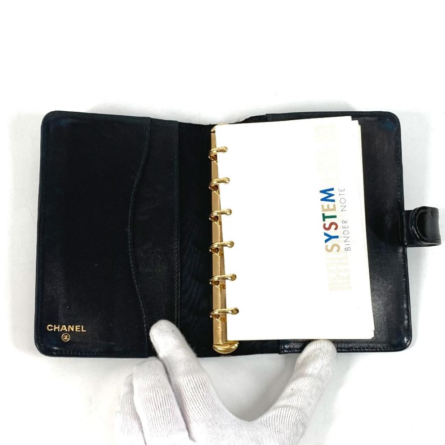 CHANEL シャネル CC ココマーク ロゴ システム手帳 ステーショナリー 手帳カバー ブラック ユニセックス【中古】 | CHANEL | 06