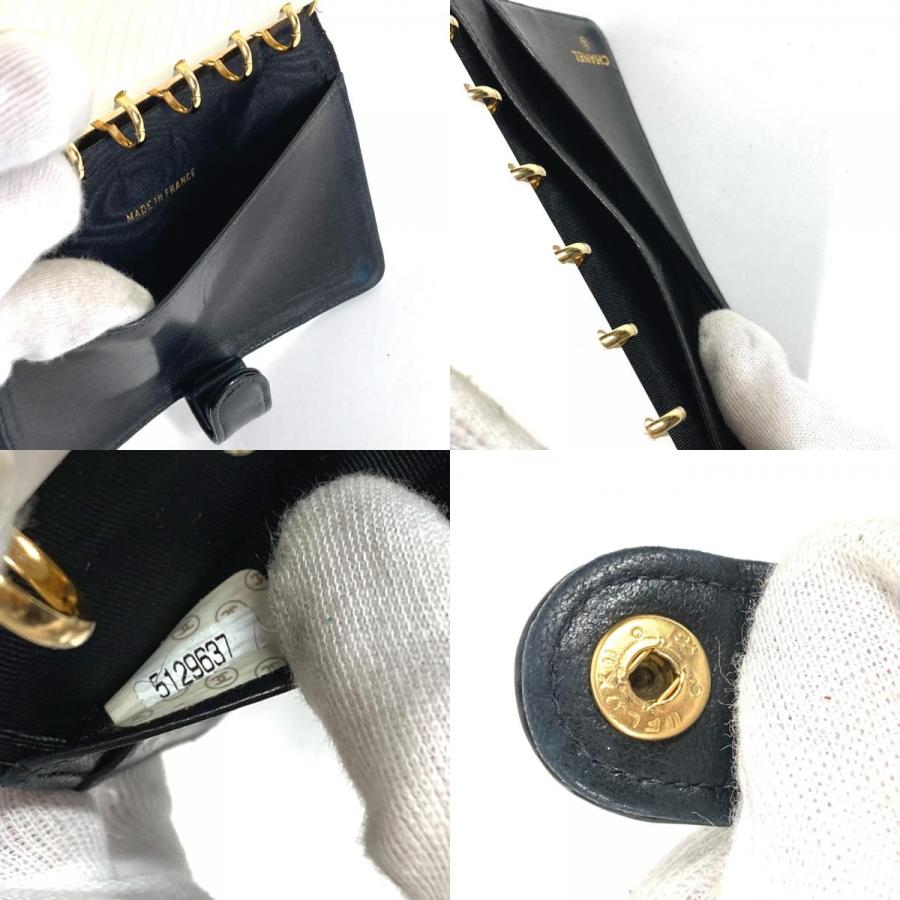CHANEL シャネル CC ココマーク ロゴ システム手帳 ステーショナリー 手帳カバー ブラック ユニセックス【中古】 | CHANEL | 08