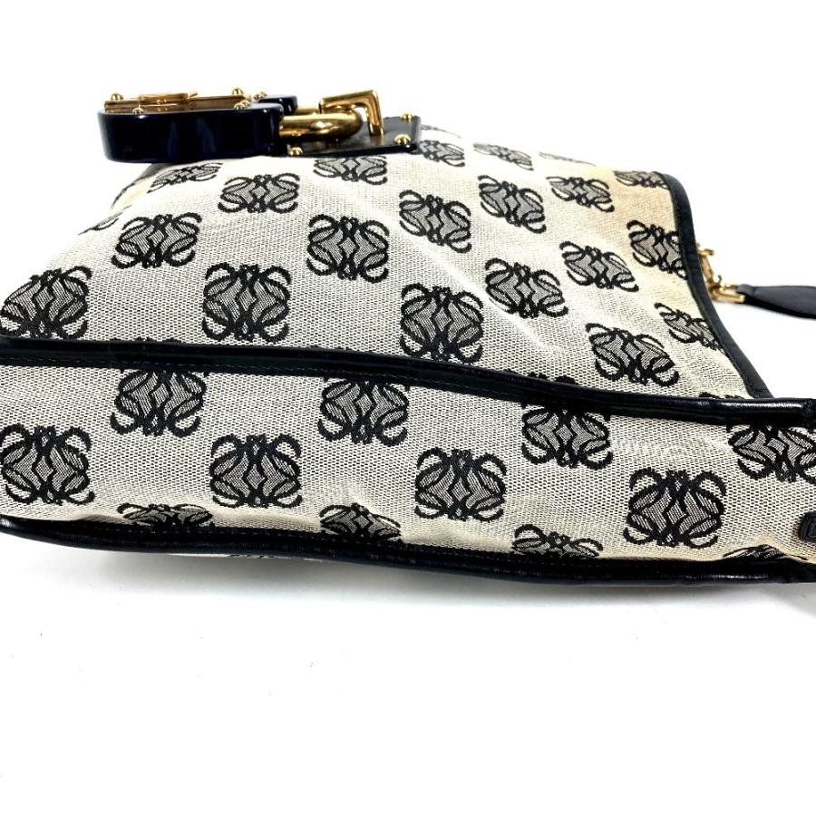 LOEWE ロエベ 南京錠 ロゴ カバン 斜め掛け  ヴィンテージ ショルダーバッグ ブラック ユニセックス【中古】 | LOEWE | 04