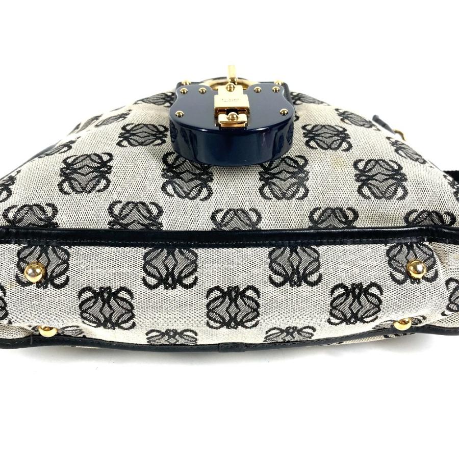 LOEWE ロエベ 南京錠 ロゴ カバン 斜め掛け  ヴィンテージ ショルダーバッグ ブラック ユニセックス【中古】 | LOEWE | 06