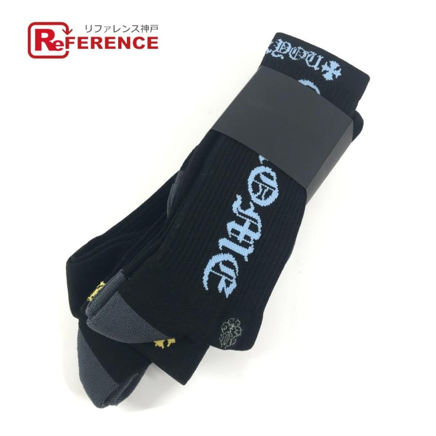 未使用 CHROME HEARTS クロムハーツ ソックス 靴下 3足セット 3つ 靴下 ブラック メンズ【中古】 | 