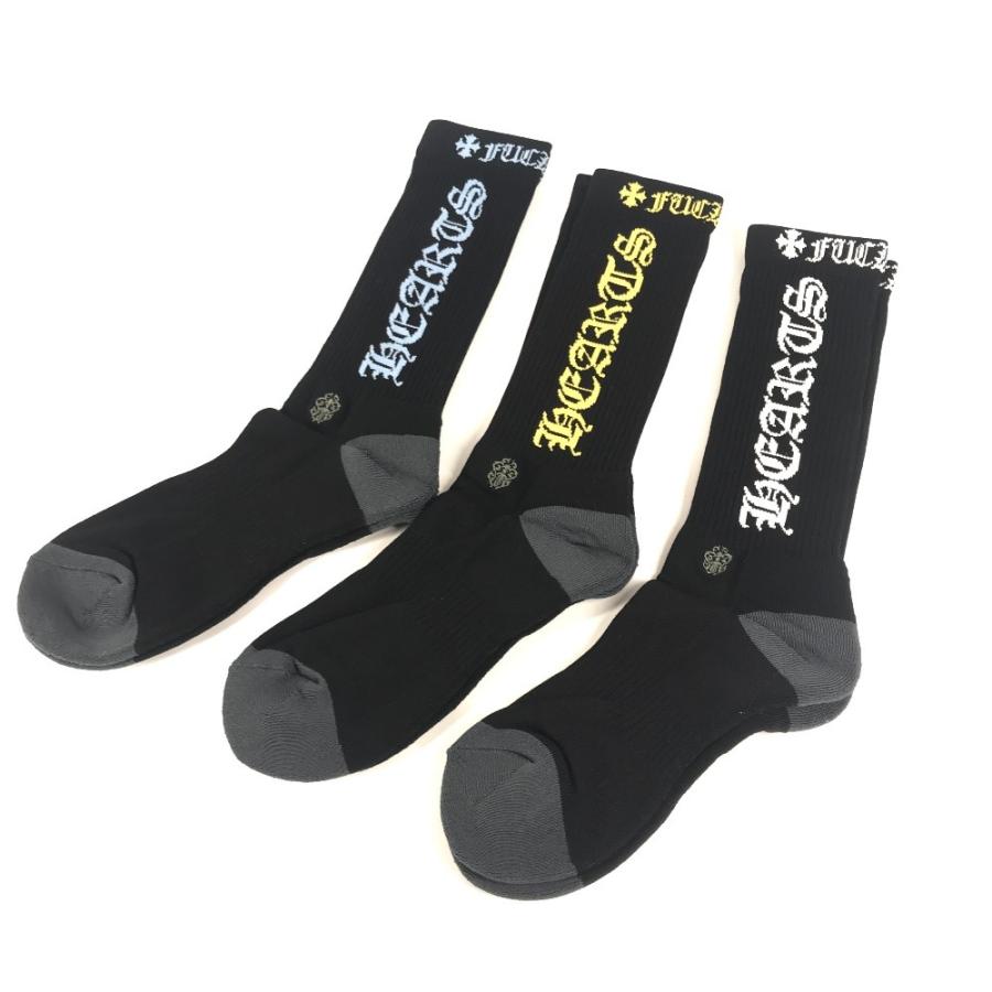 未使用 CHROME HEARTS クロムハーツ ソックス 靴下 3足セット 3つ 靴下 ブラック メンズ【中古】 |  | 01