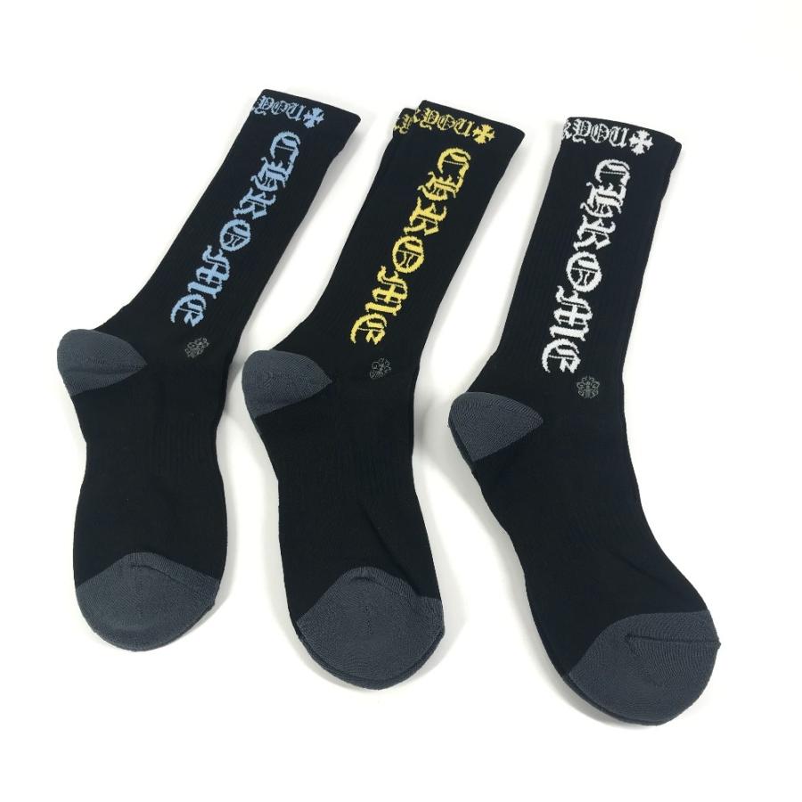未使用 CHROME HEARTS クロムハーツ ソックス 靴下 3足セット 3つ 靴下 ブラック メンズ【中古】 |  | 02