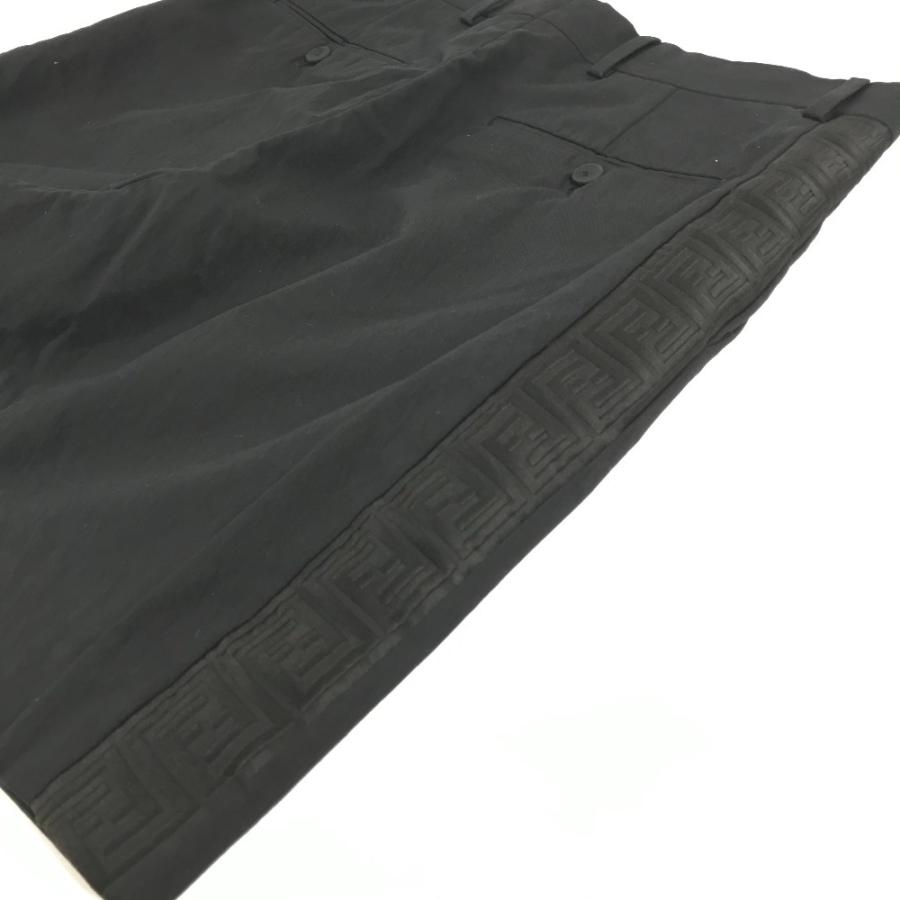 FENDI フェンディ FB0521 ロゴ パンツ ハーフパンツ ボトムス アパレル FENDACE フェンダーチェ ショートパンツ ブラック メンズ【中古】 | FENDI | 03