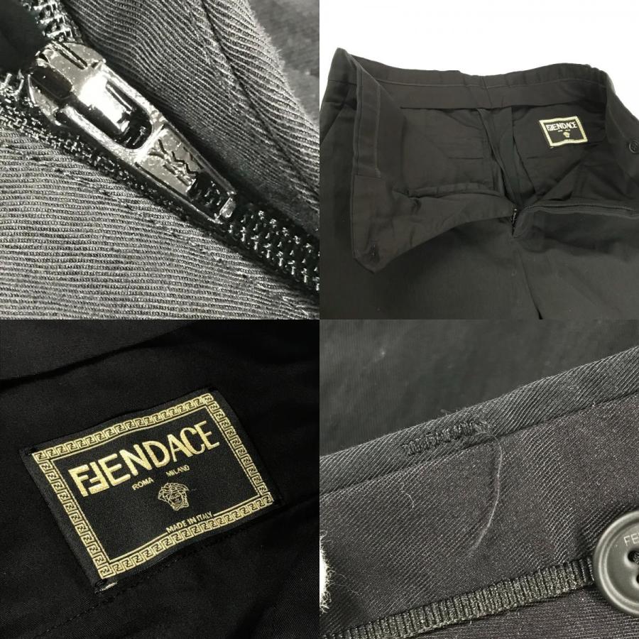 FENDI フェンディ FB0521 ロゴ パンツ ハーフパンツ ボトムス アパレル FENDACE フェンダーチェ ショートパンツ ブラック メンズ【中古】 | FENDI | 07