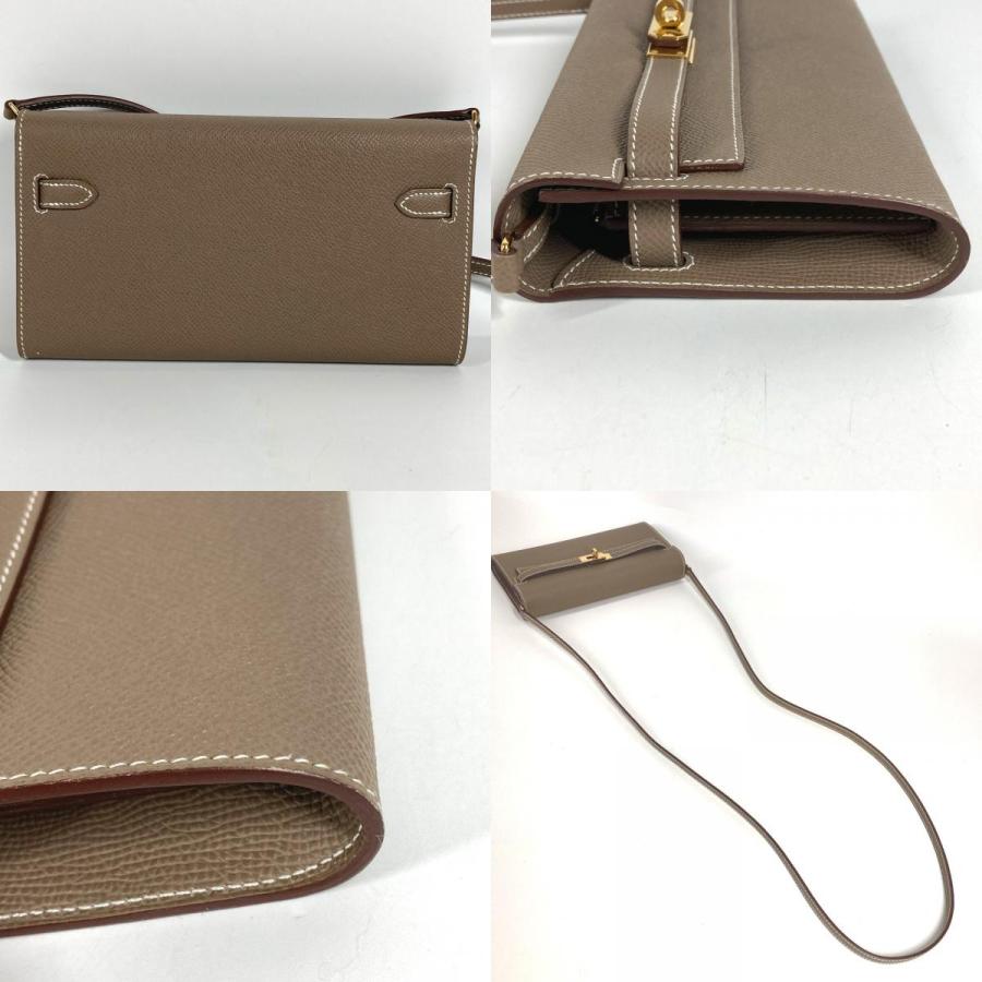 美品 HERMES エルメス ケリーウォレット ロング トゥーゴー カバン ショルダーバッグ ショルダーウォレット 長財布 エトゥープ【中古】 | HERMES | 07