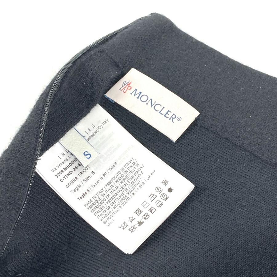 MONCLER モンクレール GONNA TRICOT KNITWEAR SKIRT スカート アパレル  ロゴ ワッペン ロングスカート ブラック レディース【中古】 | MONCLER | 07
