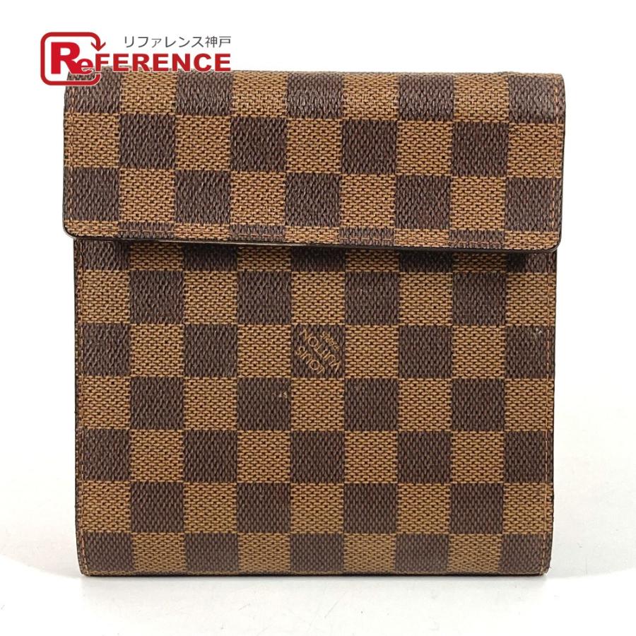 LOUIS VUITTON ルイヴィトン  M99074 CDケース DVDケース ポーチ 日本20周年限定 カバン ダミエ ポーチ エベヌ ブラウン【中古】 | LOUIS VUITTON