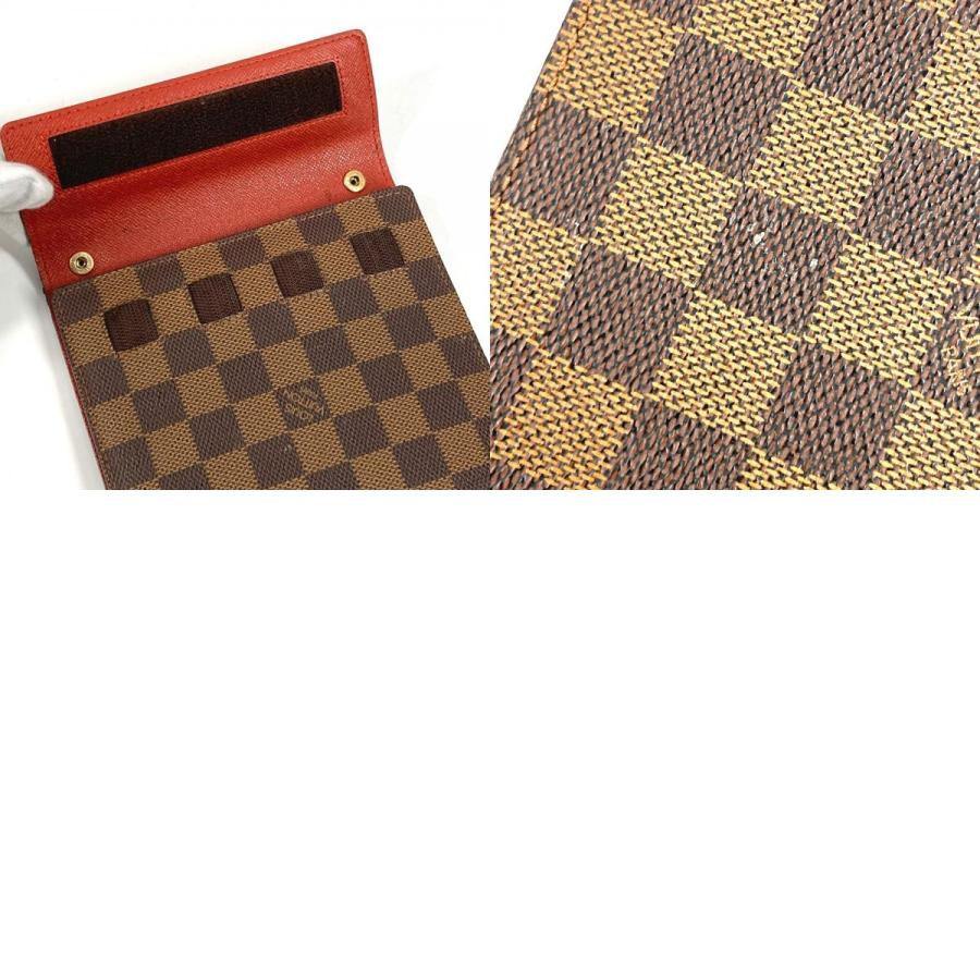 LOUIS VUITTON ルイヴィトン  M99074 CDケース DVDケース ポーチ 日本20周年限定 カバン ダミエ ポーチ エベヌ ブラウン【中古】 | LOUIS VUITTON | 09