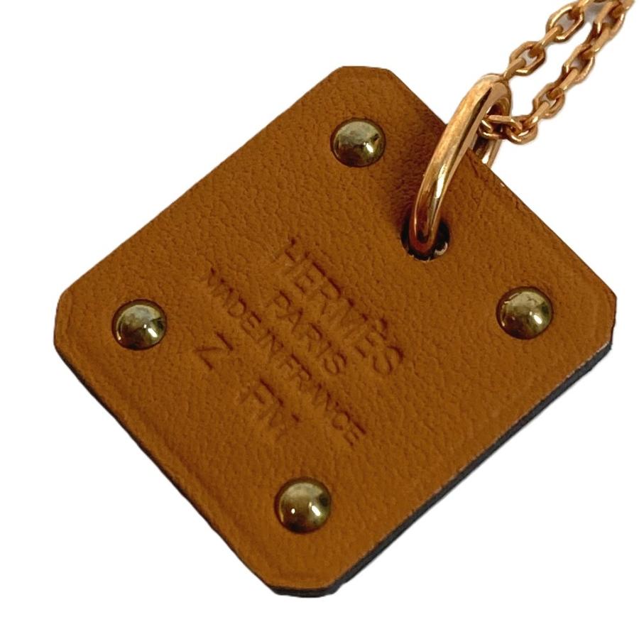 美品 HERMES エルメス アスドゥクール PM ペンダント アクセサリー ハート チェーン ネックレス ブラック レディース【中古】 | HERMES | 04