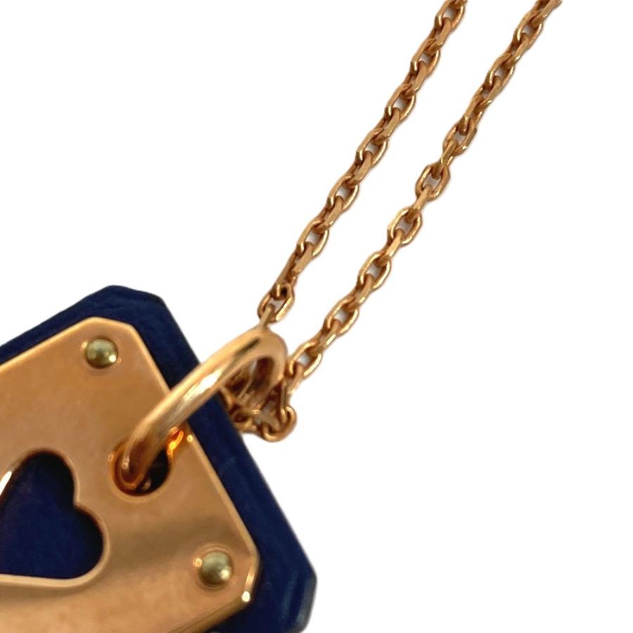 美品 HERMES エルメス アスドゥクール PM ペンダント アクセサリー ハート チェーン ネックレス ブラック レディース【中古】 | HERMES | 05