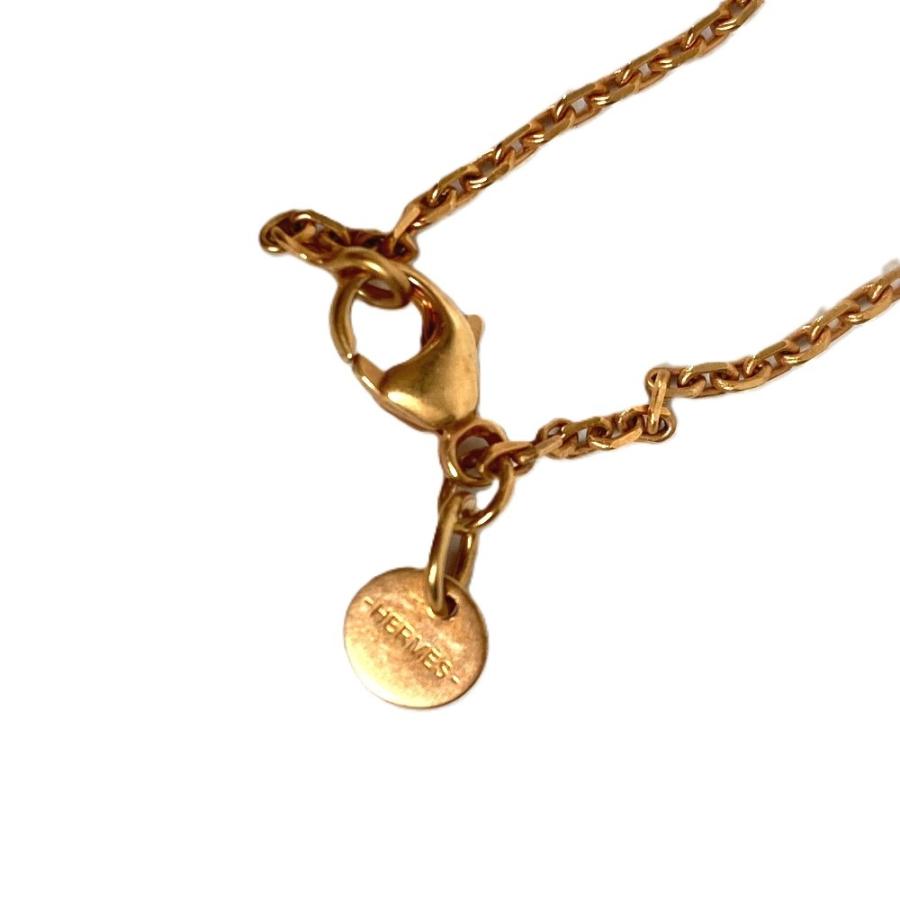 美品 HERMES エルメス アスドゥクール PM ペンダント アクセサリー ハート チェーン ネックレス ブラック レディース【中古】 | HERMES | 06