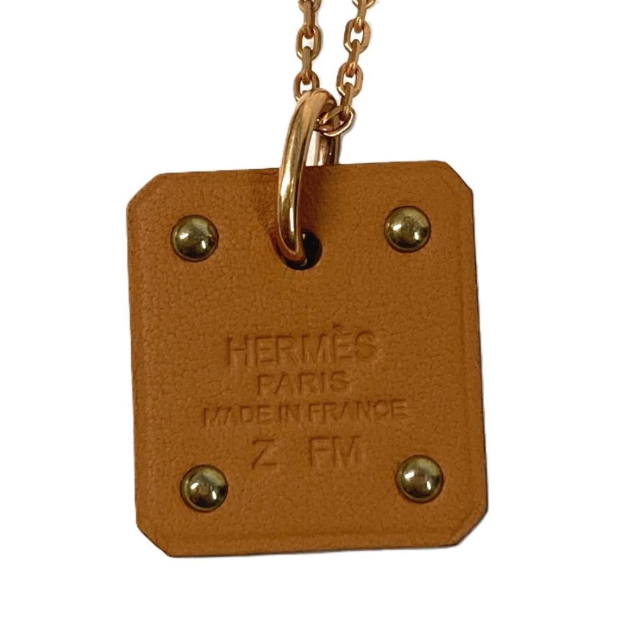 美品 HERMES エルメス アスドゥクール PM ペンダント アクセサリー ハート チェーン ネックレス ブラック レディース【中古】 | HERMES | 09