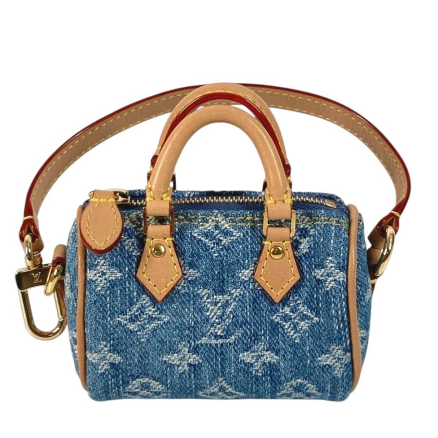 新品同様 LOUIS VUITTON ルイヴィトン M01701  ビジューサックマイクロスピーディー バッグチャーム モノグラムデニムキーホルダー【中古】 | LOUIS VUITTON | 01