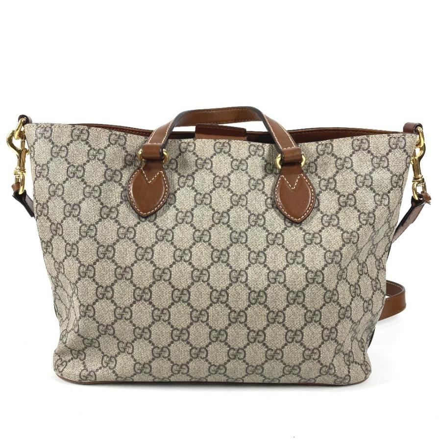 GUCCI グッチ 473887 2WAYバッグ ロゴ カバン トートバッグ ショルダーバッグ 斜め掛け GGスプリーム ハンドバッグ ベージュ【中古】 | GUCCI | 01