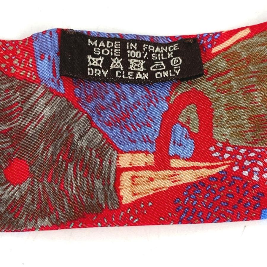 美品 HERMES エルメス ツイリー ツィリー バンドースカーフ アクセサリー スカーフ レッド レディース【中古】 | HERMES | 07