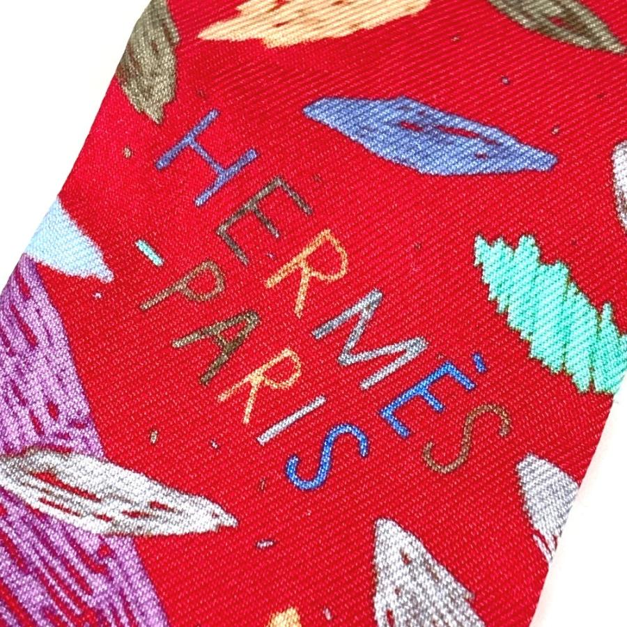 美品 HERMES エルメス ツイリー ツィリー バンドースカーフ アクセサリー スカーフ レッド レディース【中古】 | HERMES | 08