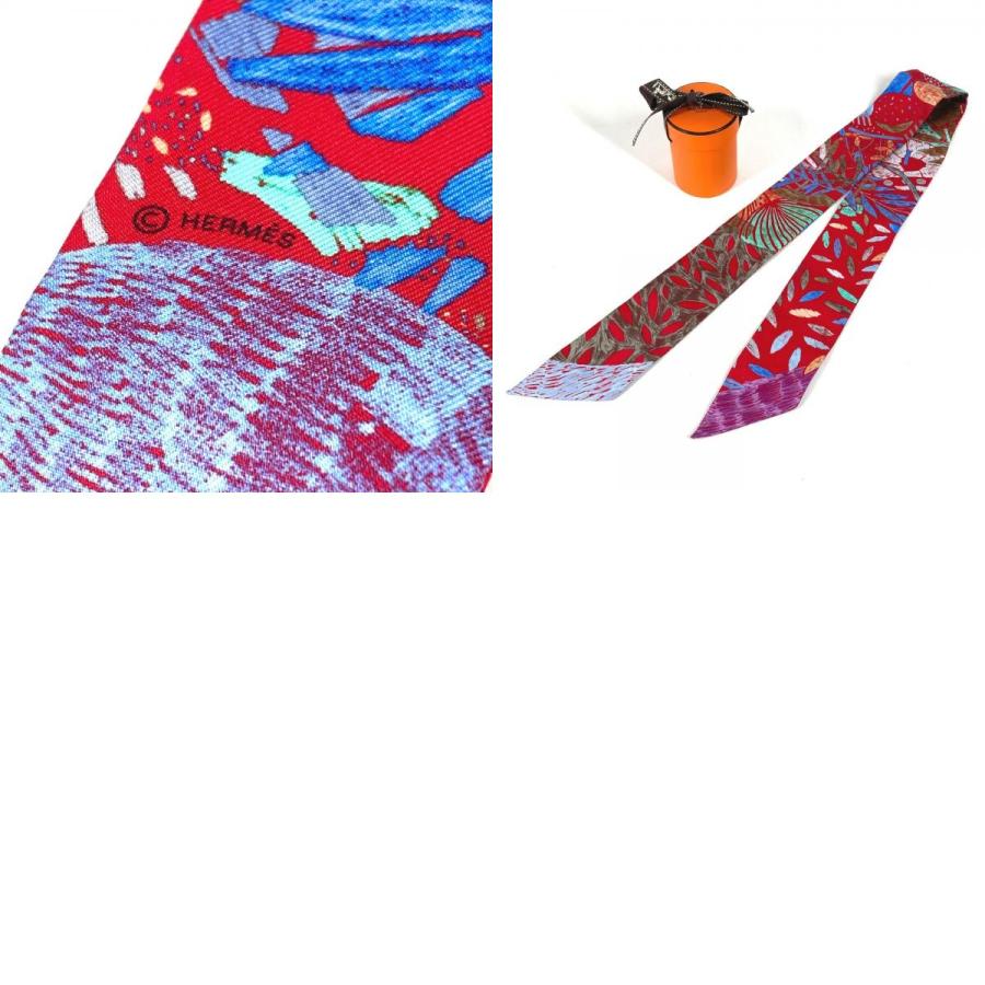 美品 HERMES エルメス ツイリー ツィリー バンドースカーフ アクセサリー スカーフ レッド レディース【中古】 | HERMES | 09