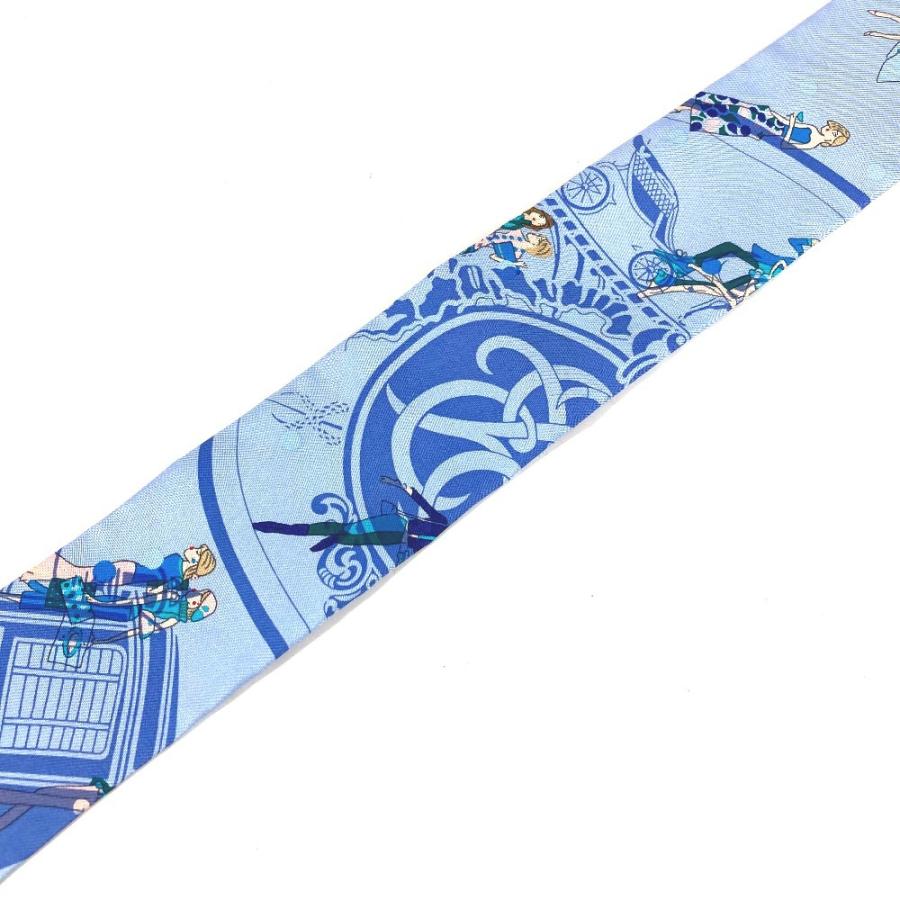 美品 HERMES エルメス ツイリー ツィリー バンドースカーフ アクセサリー スカーフ ライトブルー系 レディース【中古】 | HERMES | 02