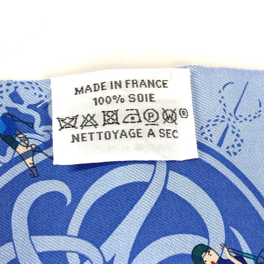 美品 HERMES エルメス ツイリー ツィリー バンドースカーフ アクセサリー スカーフ ライトブルー系 レディース【中古】 | HERMES | 07