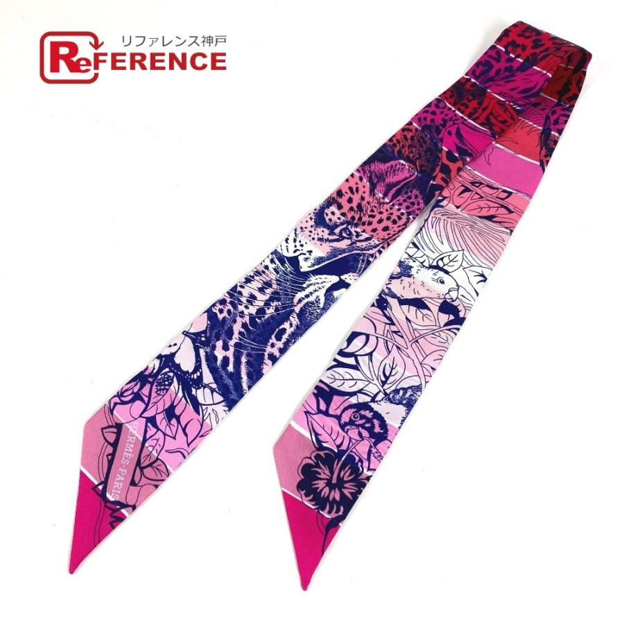 美品 HERMES エルメス ツイリー ツィリー バンドースカーフ アクセサリー ジャングルラブ スカーフ マルチカラー レディース【中古】 | HERMES