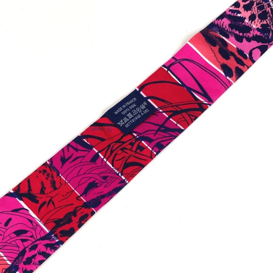 美品 HERMES エルメス ツイリー ツィリー バンドースカーフ アクセサリー ジャングルラブ スカーフ マルチカラー レディース【中古】 | HERMES | 05