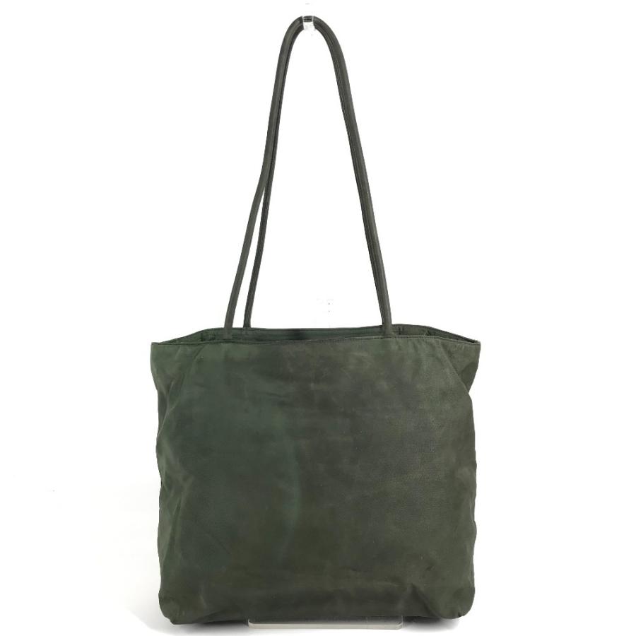 PRADA プラダ トライアングルロゴ 三角ロゴ プレート 肩掛け カバン トートバッグ ショルダーバッグ カーキ ユニセックス【中古】 | PRADA | 01