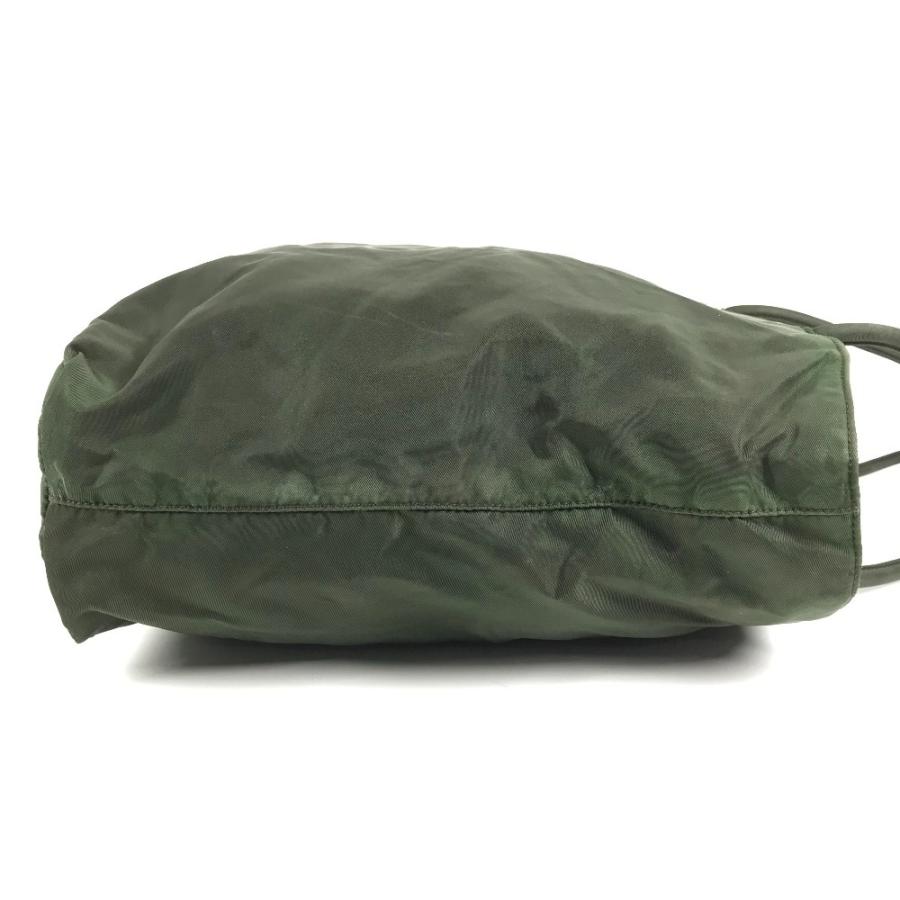 PRADA プラダ トライアングルロゴ 三角ロゴ プレート 肩掛け カバン トートバッグ ショルダーバッグ カーキ ユニセックス【中古】 | PRADA | 03