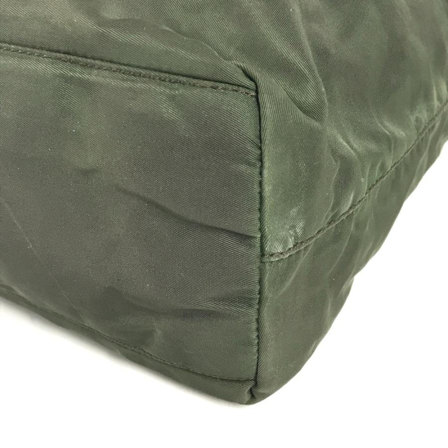 PRADA プラダ トライアングルロゴ 三角ロゴ プレート 肩掛け カバン トートバッグ ショルダーバッグ カーキ ユニセックス【中古】 | PRADA | 05